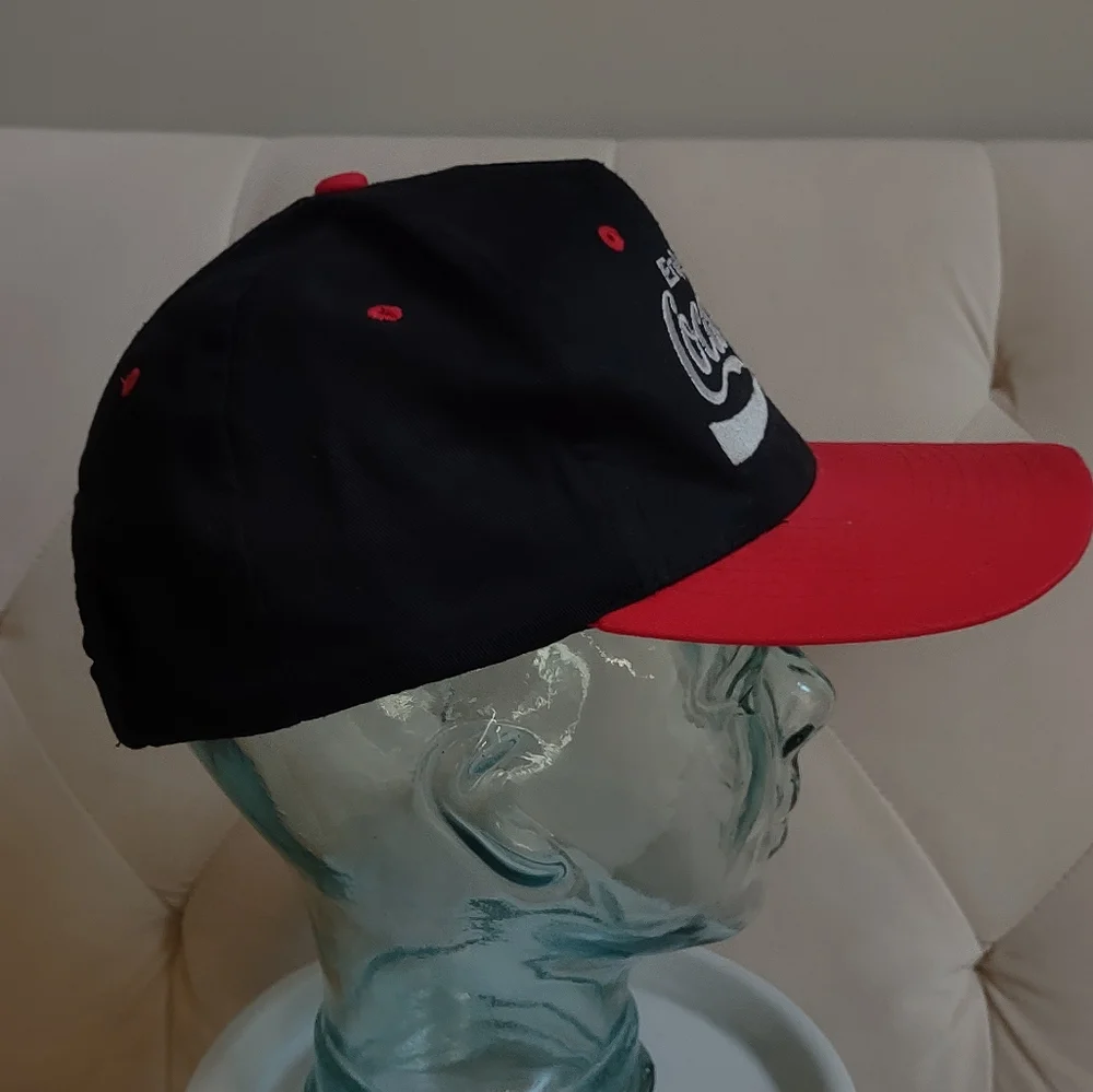 COCA-COLA Hat Black Red OS Adjustable Embroidered